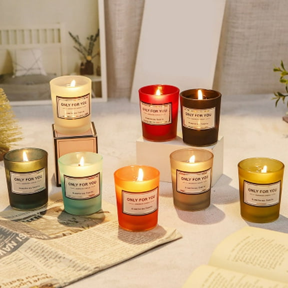Nsxcdh Soy Wax Aromatherapy Candle Oil 2.4x2.4x2.6in Pure Lead Wick Long Burn Gift Set Exquisite Aroma Home