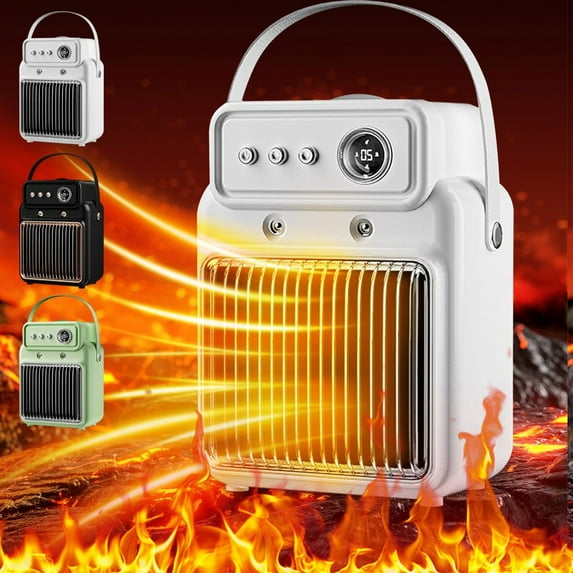 Nsxcdh Spray Humidification Fan Heater 1200w High Power 11.4x6.1x4.53in Mist Adjustable Three Speed Circulating Warmth Easy Refill Overheat Protection Desktop Home Office Heaters