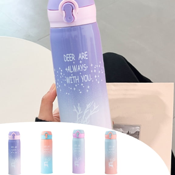 Nsxcdh Stainless Steel Reusable Cup Insulated 2.56x8.86in 17oz Leakproof Large Capacity Triangular Stopper Hot Cold Drinks Dishwasher Safe Home Office Christmas Gifts for Grandkids