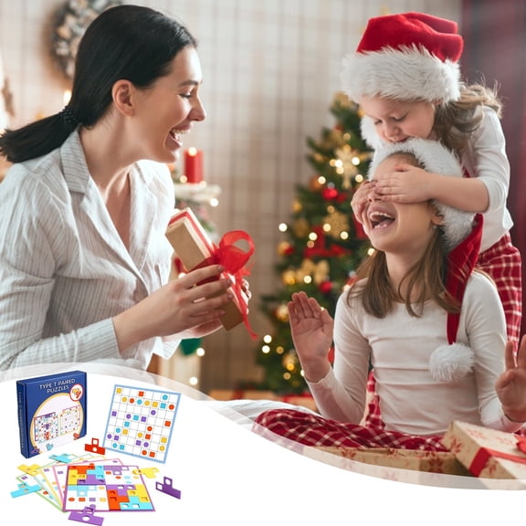 Nsxcdh T Shaped Puzzle, Wooden, 7.5x7.3x1.6 In, Spatial Reasoning, Two Player Game, Home Toys