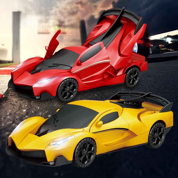 Nsxcdh Transform Rotating Stunt Car 9.68x4.17x2.63 In,Auto Deform Sound Light 360 Spin,Gift Action for Girls and Boys