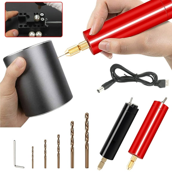 Nsxcdh USB Mini Electric Hand Drill Acrylic Pcb Jewelry Punching Abs Handle 4.88x1in Multifunctional Portable DIY Tool Home Christmas Gifts for Grandkids and Women