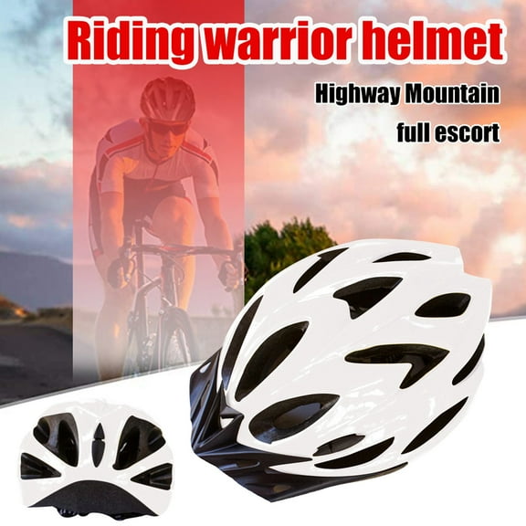 Nsxcdh Unisex Mtb Road Cycling Helmet Pc White 22x18in Adjustable Chin Strap High Strength Lightweight Comfortable Safe Outdoor Bike Sports Gear Home Indoor Sports for women man Gift