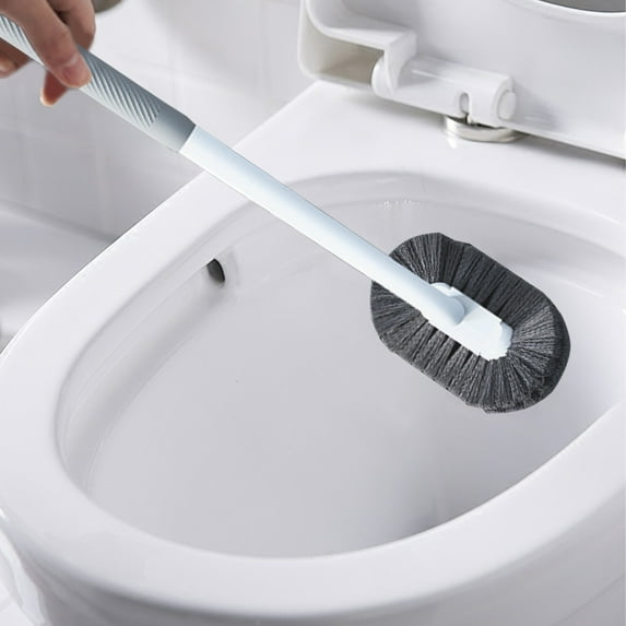 Nsxcdh Wall-Mounted Toilet Brush with Long Handle,Soft Bristles and No-Dead-Corner Design for Deep Bathroom Cleaning
