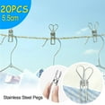 thumbnail image 1 of Nsxcdh Windproof Clothesline Clips 20 Pack Stainless Steel Strong Grip Multi Purpose Drying Rack Clamps,Non Slip,Durable for Towels Sheets Travel,Home Essentials, 1 of 9