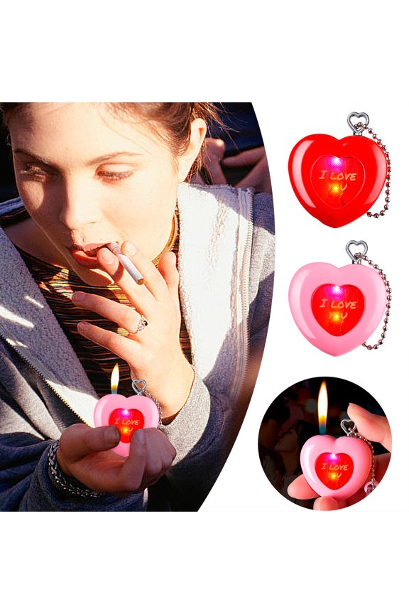 Windproof Refillable Open Flame Lighter Keychain Pendant Compact Design,Durable Plastic Body,Adjustable Flame for Kitchen Candles Camping,Gifts for Women and Men