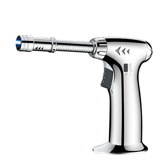 Nsxcdh Windproof Torch Lighter Hose Nozzle 6.30x5.28x2.56 In,Flame Lock,Adjustable Blue Flame for Barbecue Baking Workshop,Home Essentials