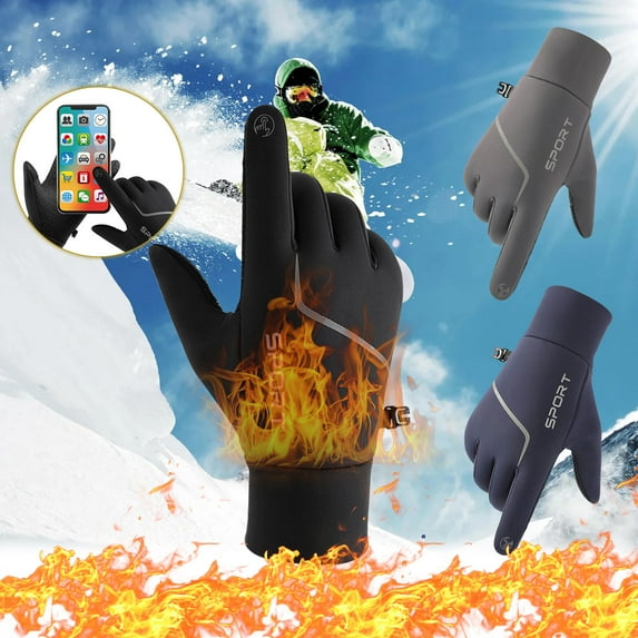 Nsxcdh Winter Gloves Outdoor Riding Warm Touchscreen,Windproof Fleece Lined Cozy,One Size,for Skiing Cycling and Hiking,gloves winter gloves cycling gloves