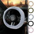thumbnail image 1 of Nsxcdh Winter Plush Steering Wheel Cover,Soft Fuzzy Non Slip,Universal Fit 14-15 in Warm Grip Easy Install,Cold Weather Comfort Driving Accessory Automotive, 1 of 7