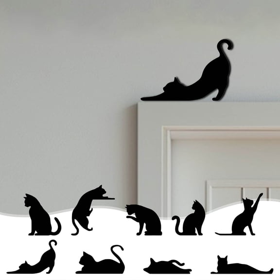 Nsxcdh Wooden Door Corner Decoration, Frame Art Craft, Lightweight, Right Angle, 7.87x4.52in, Cat Shelf Decor, Home Office Gift