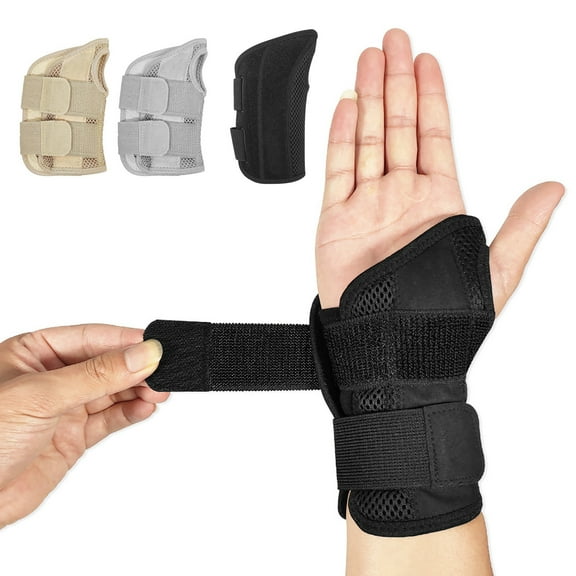 Nsxcdh Wrist Support Brace Carpal Tunnel Stabilizer with Sleeve Adjustable Compression Breathable Mesh Dual Support Bars Tendon Relief