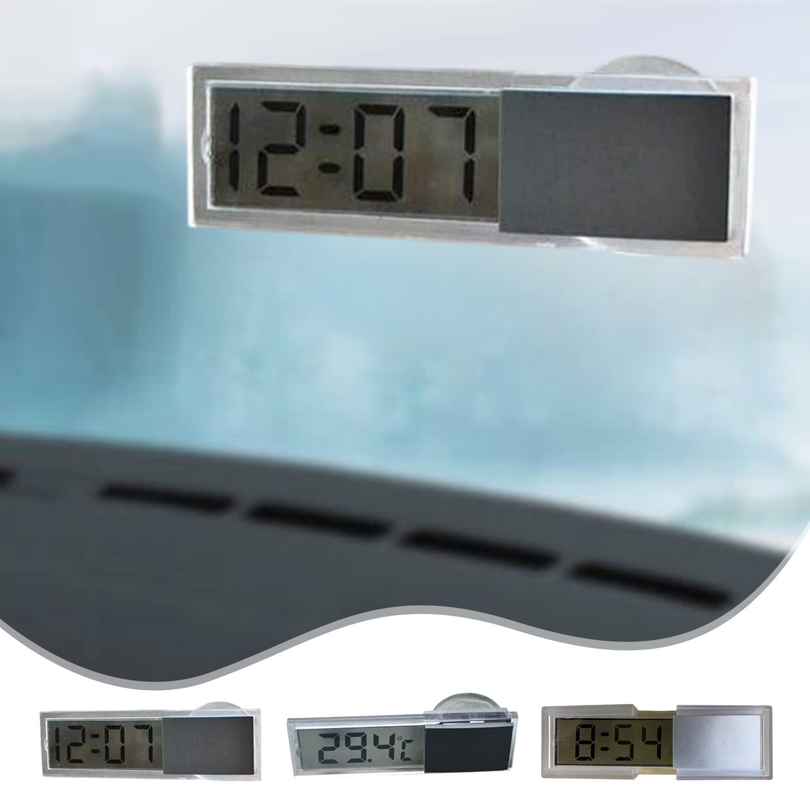 Nsxcdh up to 60% off Gifts Display Suction Cup Electronic Clock, Glass ...