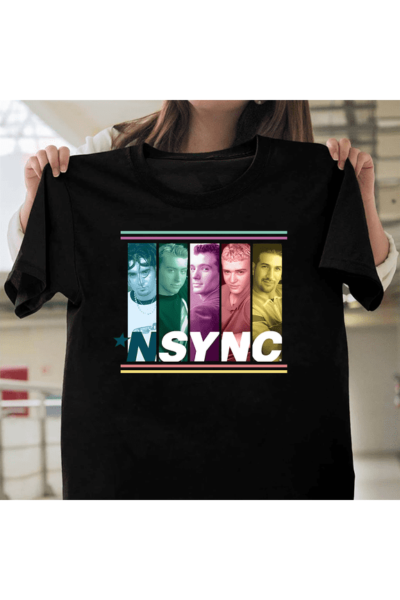Nsync Boy Band Multicolored Boxes Pop Music Group Vintage 90s Fan Merch V40078 Unisex T-Shirt, Size Up to 5XL