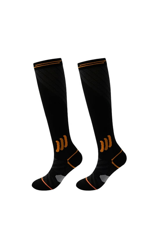 Black Socks Womens Athletic Knee High Yoga Socks Graphic Gym Women Compression Stockings L