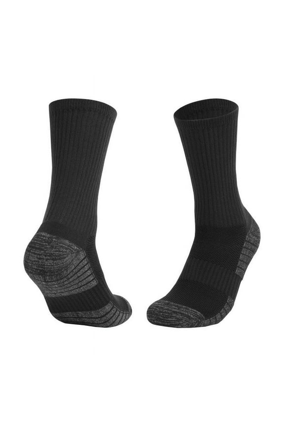 Cotton Winter Socks Women Athletic Gray Mid Calf Socks Fitness Breathable Solid Socks for Women L