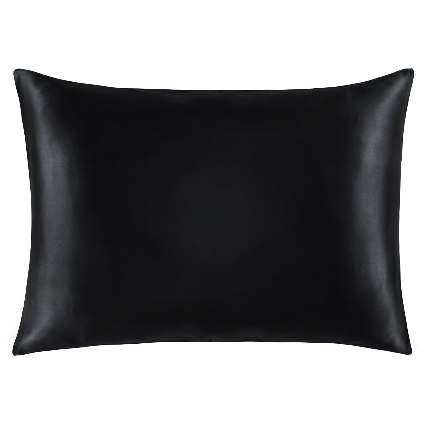 Ntbay 1 Pack 100% Mulberry Silk Queen Pillowcase with Hidden Zipper, Luxurious Both Side 19 Momme Pillow Case, 20" x 30", Black