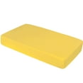 thumbnail image 1 of Ntbay 100% Brushed Microfiber Fitted Crib Sheets, Ultra Cozy and Soft Crib Sheet for Standard Crib and Toddler Mattresses, Boys, Girls, Unisex, 28" x 52", Yellow, 1 of 5