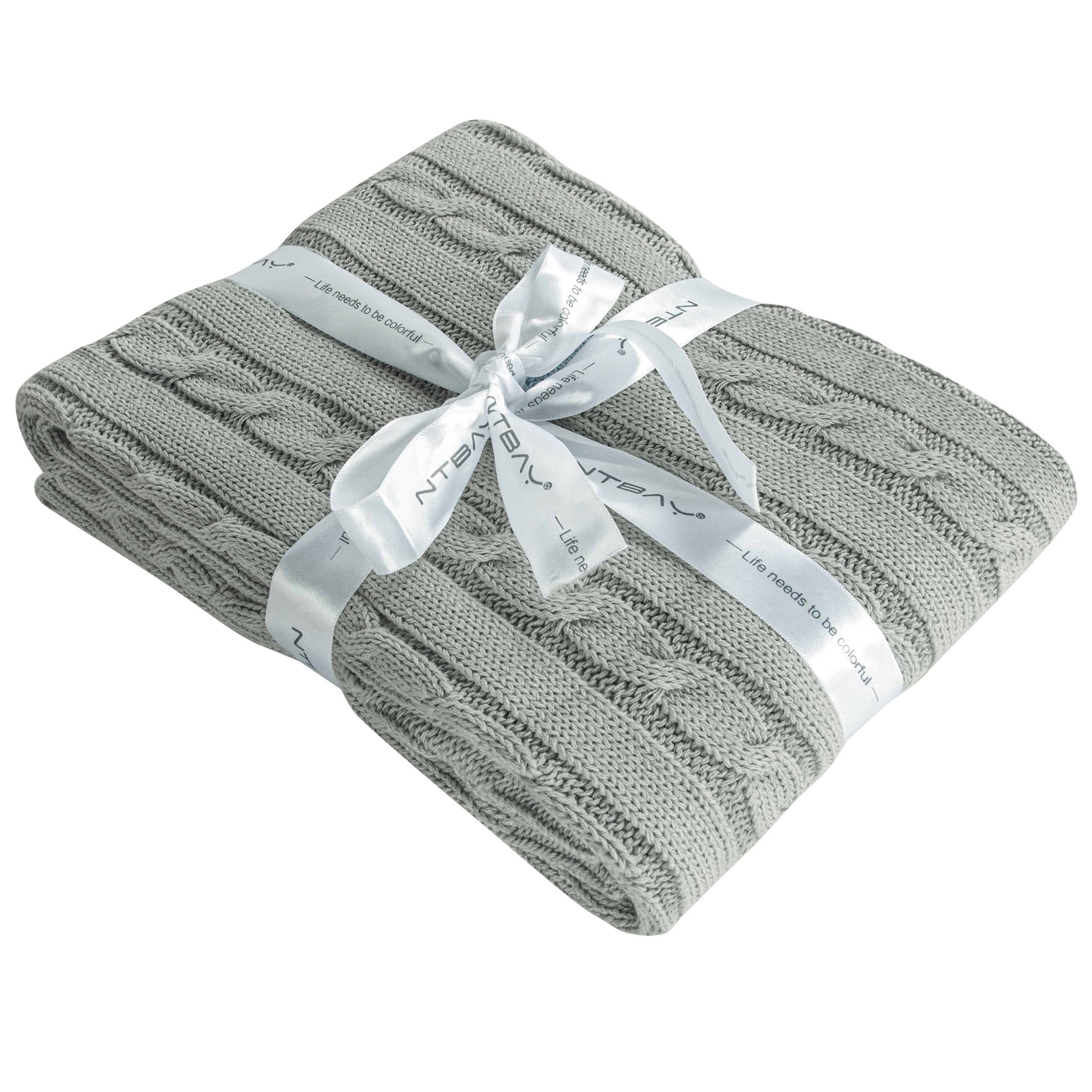 Elegant Baby 100% Cotton Knit Blanket – Gray Dot Design, 30 X 40 Inches