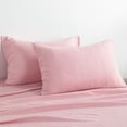 thumbnail image 1 of Ntbay 2 Pack 100% French Natural Linen Pillowcases, Yarn Dyed Washed Pillow Cases with Envelope Closure, King, 20 x 36 Inches, Pink, 1 of 5
