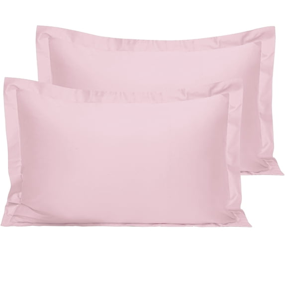 Ntbay 2 Pack 1800 Thread Count Cotton King Pillow Shams, Super Soft and Breathable Oxford Pillowcases for Bed, 20"x36", Pink