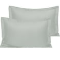thumbnail image 1 of Ntbay 2 Pack 1800 Thread Count Cotton Queen Pillow Shams, Super Soft and Breathable Oxford Pillowcases for Bed, 20"x30", Light Gray, 1 of 5