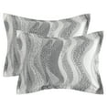thumbnail image 1 of Ntbay 2 Pack Breathable Cotton Pillow Shams,3 Layer Muslin Decorative Pillow Covers with Envelope Closure, Queen Size, Gray Wheat Waves, 1 of 6