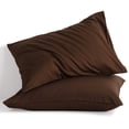 thumbnail image 1 of Ntbay 2 Pack Cotton Standard Ultra Soft Pillowcases with Envelope Closure, Breathable and Smooth Bed Pillow Cases, 20"x26", Brown, 1 of 5