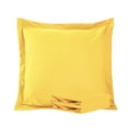 thumbnail image 1 of Ntbay 2 Pack Double Brushed Microfiber Euro Pillow Shams, Super Soft and Cozy European Throw Pillow Covers, Wrinkle, Fade, Stain Resistant Square Pillow Cases, 26" x 26", Yellow, 1 of 5