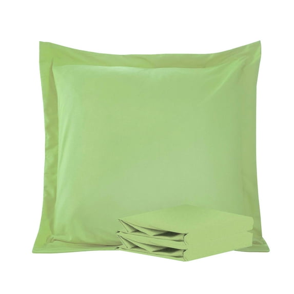 Ntbay 2 Pack Double Brushed Microfiber Euro Pillow Shams, Super Soft and Cozy European Throw Pillow Covers, Wrinkle, Fade, Stain Resistant Square Pillow Cases, 26" x 26", Sage Green