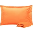 thumbnail image 1 of Ntbay 2 Pack Double Brushed Microfiber Queen Pillow Shams with 2" Flange, Wrinkle, Fade, Stain Resistant Sham, 20"x30", Orange, 1 of 5