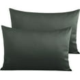 thumbnail image 1 of Ntbay 2 Pack Egyptian Cotton Toddler Pillowcases, Soft and Breathable Travel Pillow Covers with Envelope Closure, 13" x 18", Charcoal Gray, 1 of 6