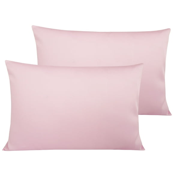 Ntbay 2 Pack Egyptian Cotton Toddler Pillowcases, Soft and Breathable Travel Pillow Covers with Envelope Closure, 13" x 18", Pink