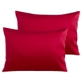 thumbnail image 1 of Ntbay 2 Pack Egyptian Cotton Toddler Pillowcases, Soft and Breathable Travel Pillow Covers with Envelope Closure, 13" x 18", Red, 1 of 6