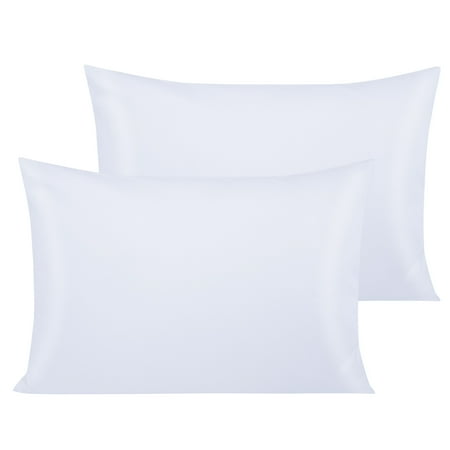 Ntbay 2 Pack Egyptian Cotton Toddler Pillowcases, Soft and Breathable Travel Pillow Covers with Envelope Closure, 13" x 18", White