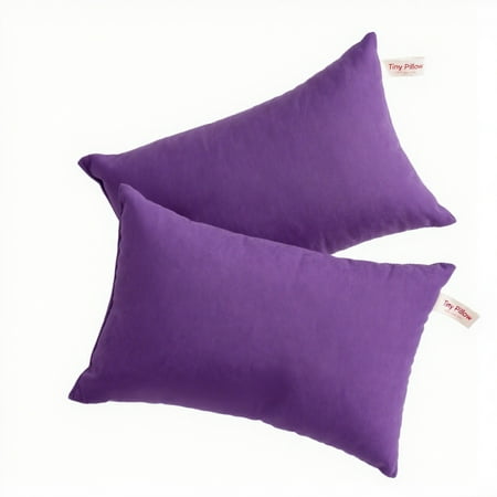 Ntbay 2 Pack Microfiber Soft Tiny Pillows, Machine Washable Travel Pillows, 11" x 7", Purple