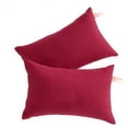 thumbnail image 1 of Ntbay 2 Pack Microfiber Soft Tiny Pillows, Machine Washable Travel Pillows, 11" x 7", Red, 1 of 5