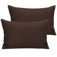 thumbnail image 1 of Ntbay 2 Pack Microfiber Toddler Pillowcases, Ultra Soft Travel Pillow Covers with Envelope Closure, 14" x 20", Chocolate, 1 of 6