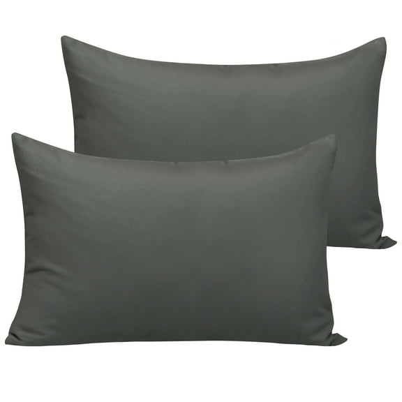 Ntbay 2 Pack Microfiber Toddler Pillowcases, Ultra Soft Travel Pillow Covers with Envelope Closure, 14" x 20", Dark Gray