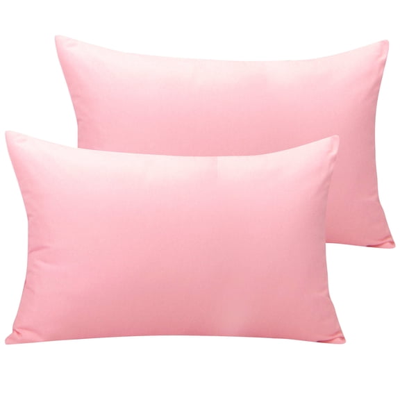 Ntbay 2 Pack Microfiber Toddler Pillowcases, Ultra Soft Travel Pillow Covers with Envelope Closure, 14" x 20", Pink