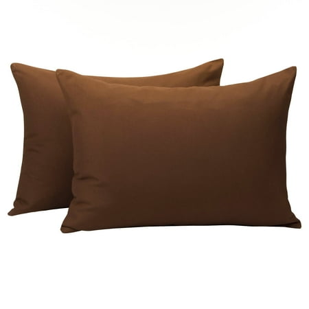 Ntbay 2 Pack Microfiber Toddler Pillowcases, Ultra Soft Travel Pillow Covers with Zipper Closure, 13" x 18", Coffee