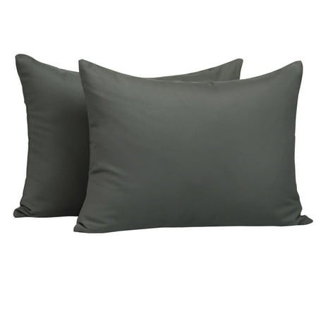 Ntbay 2 Pack Microfiber Toddler Pillowcases, Ultra Soft Travel Pillow Covers with Zipper Closure, 13" x 18", Dark Gray