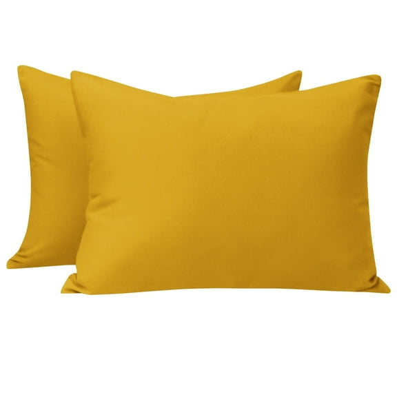 Ntbay 2 Pack Microfiber Toddler Pillowcases, Ultra Soft Travel Pillow Covers with Zipper Closure, 13" x 18", Ginger Yellow