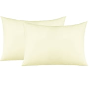 Ntbay 2 Pack Microfiber Toddler Pillowcases, Ultra Soft Travel Pillow Covers with Zipper Closure, 13" x 18", Ivory