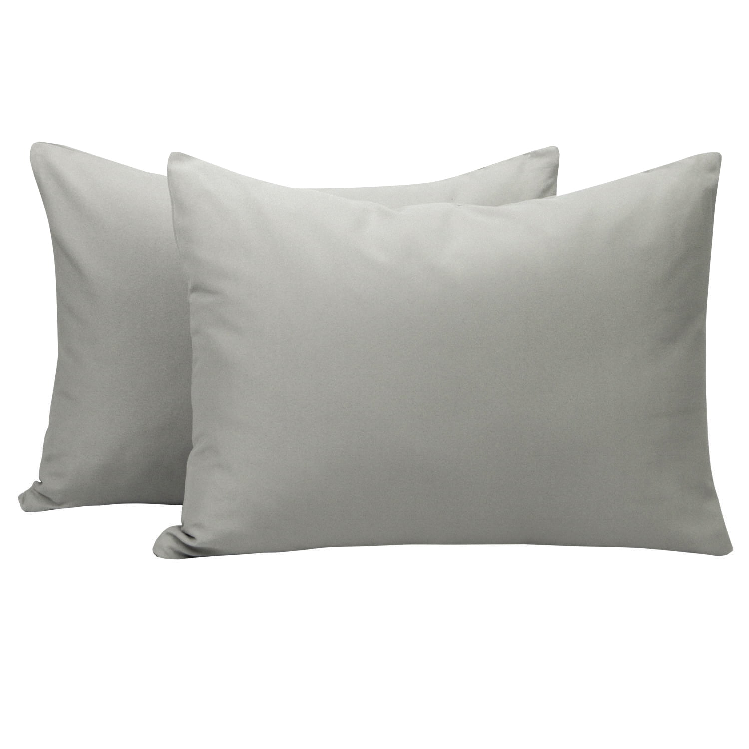 Ntbay 2 Pack Microfiber Toddler Pillowcases, Ultra Soft Travel Pillow Covers with Zipper Closure, 13" x 18", Smoke Gray