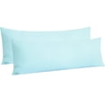 thumbnail image 1 of Ntbay 2 Pack Microfiber Ultra Soft Body Pillowcase with Envelope Closure, Wrinkle, Stain Resistant Body Pillow Cover, 20" x 54", Aqua Blue (Not Include Body Pillow), 1 of 5