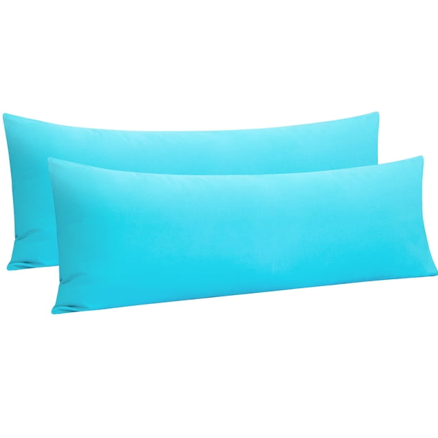 Ntbay 2 Pack Microfiber Ultra Soft Body Pillowcase with Envelope Closure, Wrinkle, Stain Resistant Body Pillow Cover, 20" x 54", Blue (Not Include Body Pillow)