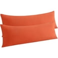 thumbnail image 1 of Ntbay 2 Pack Microfiber Ultra Soft Body Pillowcase with Envelope Closure, Wrinkle, Stain Resistant Body Pillow Cover, 20" x 54", Brunt Orange (Not Include Body Pillow), 1 of 6