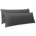 thumbnail image 1 of Ntbay 2 Pack Microfiber Ultra Soft Body Pillowcase with Envelope Closure, Wrinkle, Stain Resistant Body Pillow Cover, 20" x 54", Dark Gray (Not Include Body Pillow), 1 of 5