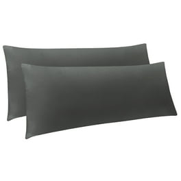 Unique Bargains Cotton Zipper Closure Breathable Body Pillowcase Dark Gray 20 x60 Walmart