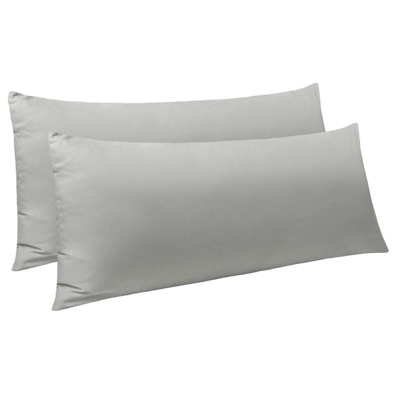 Ntbay 2 Pack Microfiber Ultra Soft Body Pillowcase with Envelope Closure, Wrinkle, Stain Resistant Body Pillow Cover, 20" x 54", Smoke Gray (Not Include Body Pillow)